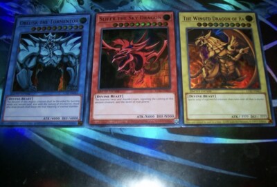 Obelisk + Slifer the Sky Dragon + Ra 3 Card Set Ultra Rare LC01 Yu-Gi-Oh!-image