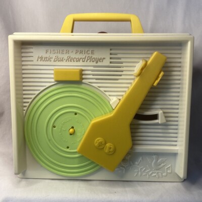 Fisher Price Retro Toy 2014 Music Box Record Player 5 Records ~ Tested & Works-image