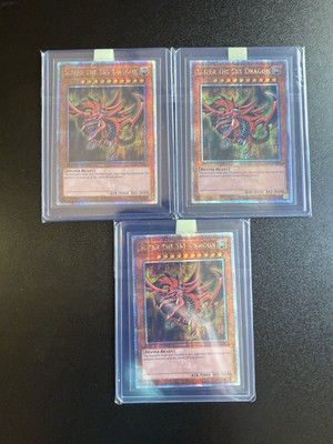 Slifer The Sky Dragon LC01-EN002 X3 Quarter Century Rare-image