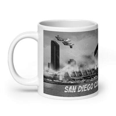 COFFEE CUP Mothra attacks San Diego Convention Center SDCC kaiju godzilla-image