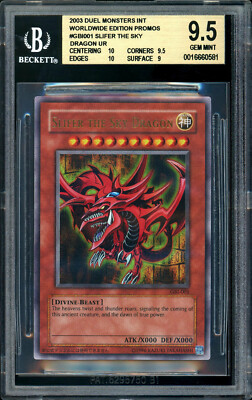 Yugioh Slifer the Sky Dragon GBI Ultra Rare BGS9.5 GemMint Graded English!-image