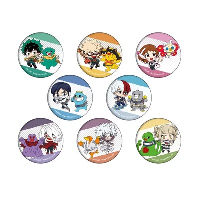 My Hero Academia x Chibi Godzilla 01 [Mini Character] Can Badge BOX [all 8 sets]-image