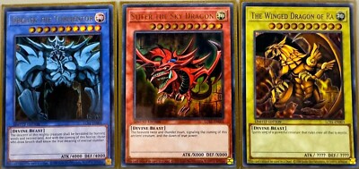 YuGiOh! 25th Anniversary Legendary Egyptian Gods OBELISK-SLIFER-RA [LC01] UR-image