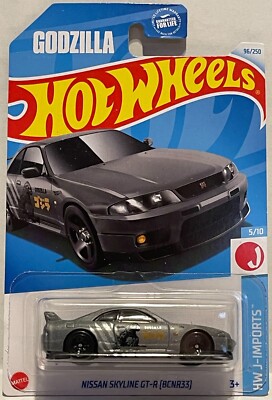 HW NISSAN SKYLINE GT-R BCNR33 GODZILLA SILVER HW J-IMPORTS SERIES 5/10 