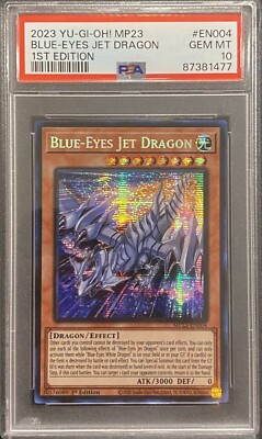 2023 PSA 10 YUGIOH DUELING HEROES MP23 1ST ED BLUE EYES JET DRAGON 💫-image