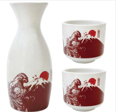 Godzilla Store Japan Godzilla Cup Tokkuri Pottery Sake Cup Set-image
