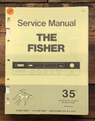 Fisher Model 35 Receiver  Service Manual *Original*-image