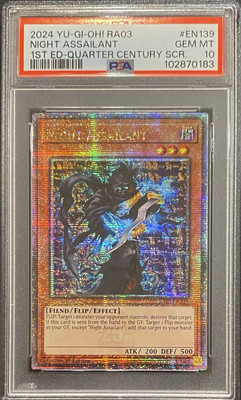 2024 PSA 10 YUGIOH RA03 25TH QC SECRET RARE NIGHT ASSAILANT 💫-image