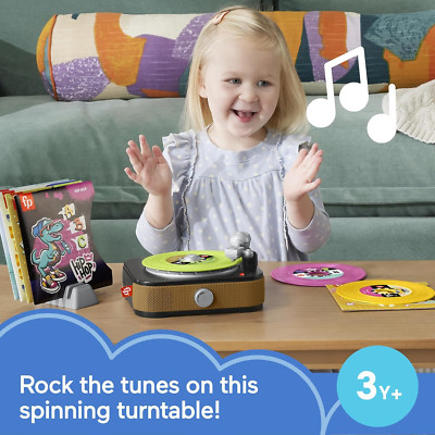 Musical Toy, Rockin’ Record Player for Preschool Pretend Play for Kids Ages 3...-image