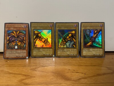 Yu-Gi-Oh! Exodia set, head, left arm, right arm, left leg only LOB-120 unlimited-image