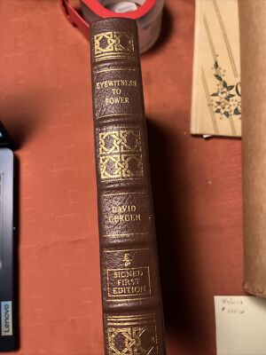 Eyewitness to Power, David Gergen, Signed First Edition, Leather Bound-image