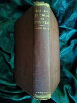 1871 - TWO BROTHERS and Other Poems by Edward Henry Bickersteth - Gilt Edged 1st-image