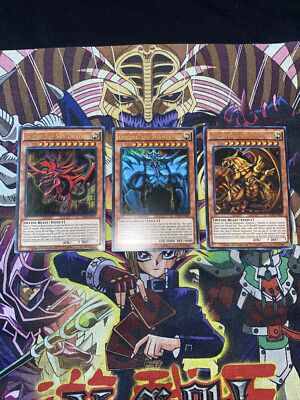 Yugioh Egyptian God Card Set of 3 Slifer Obelisk Ra Limited Edition LDK2 NM/M 🔥-image