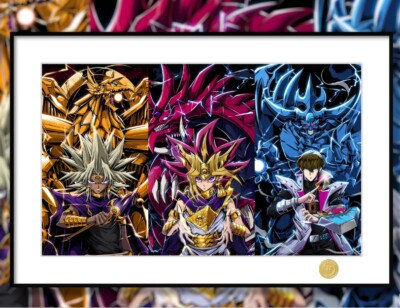 H2 Yu-Gi-Oh! Egyptian God Decoration Painting 60X40cm Slifer the Sky Dragon New-image