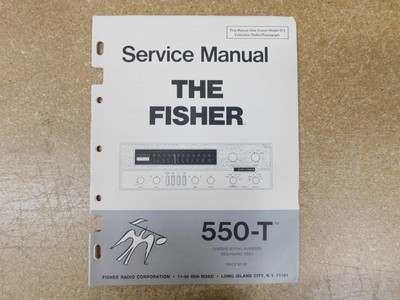 The Fisher 550-T Stereo Receiver Service Manual w/ Schematics (original)-image