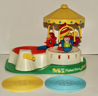 Fisher-Price 1980 Change-A-Tune Carousel Little People 170 record player-image
