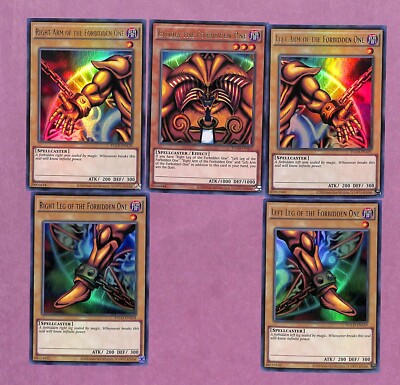 Exodia the Forbidden One FULL SET - YGLD Ultra Rare NM-MT Unplayed-image