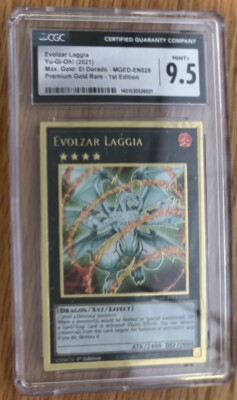Yugioh Evolzar Laggia Holo MGED #EN028 CGC Graded 9.5 Not PSA Card 1st Edition-image