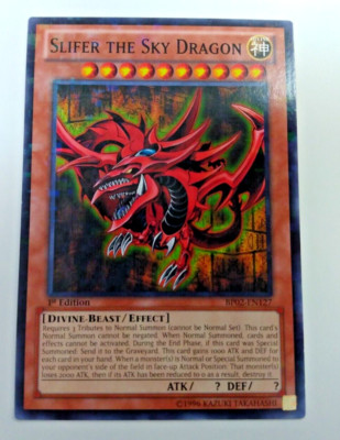 YuGiOh Slifer the Sky Dragon BP02-EN127 Mosaic Rare 1st Ed. Fast Ship-image