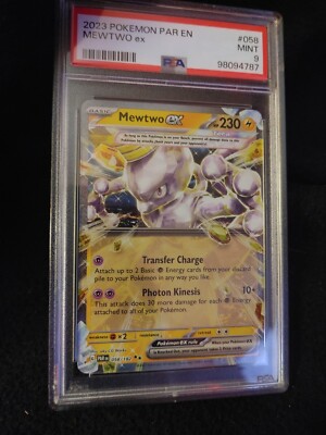 Pokémon TCG Mewtwo EX Paradox Rift PSA Graded Mint 9 Scarlet Violet-image
