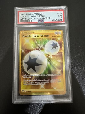 Pokemon TCG Double Turbo Energy Astral Radiance 216 PSA Graded 7-image