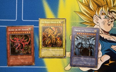Yu-Gi-Oh! Vintage Egyptian God Card Lot Slifer YMA Obelisk JMP and Ra DOD NM -image