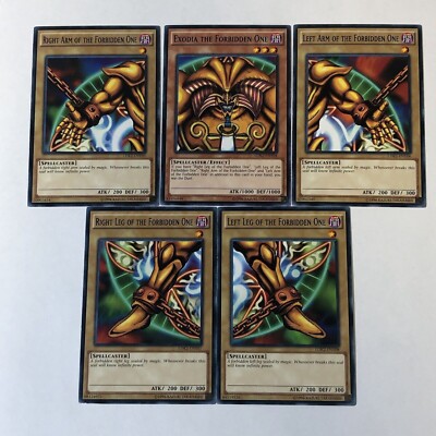 YUGIOH COMPLETE ALL 5 PIECES SET EXODIA THE FORBIDDEN ONE YUGI MUTO LDK2-image
