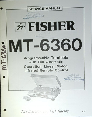 Fisher MT-6360 Service Manual Programmable Turntable Linear Motor Original-image