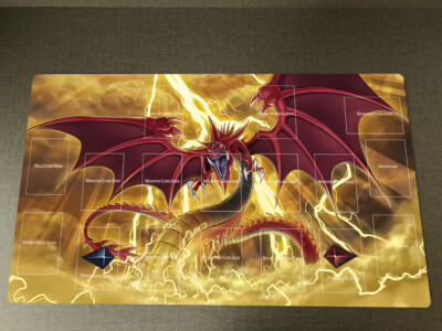 WVICM Playmat Slifer the Sky Dragon TCG CCG Table Pad Trading Card Game Mat-image