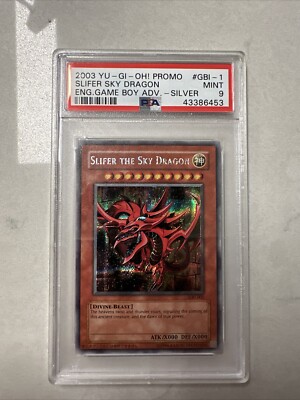 Yu-Gi-Oh! Slifer The Sky Dragon Game Boy Advance Secret Rare Promo GBI-001 PSA 9-image