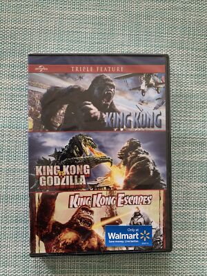 NEW! SEALED! King Kong / vs. Godzilla / Escapes Triple Feature DVD Walmart-image