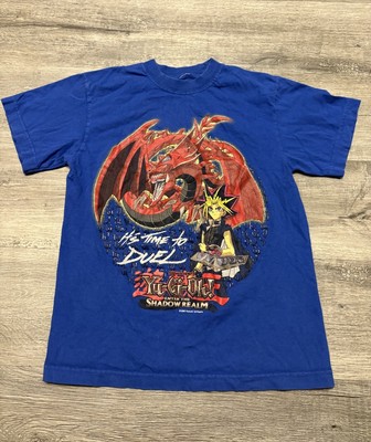 Vintage 1996 Yu-Gi-Oh! Slifer The Sky Dragon Shirt Sz Youth L/ XL #1285-image