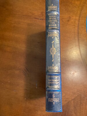 Gypsy moth circles the world Sir Francis Chichester 22kt leather sealed Easton p-image