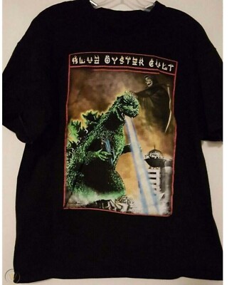 Blue Oyster Cult Godzilla Reaper Reprint Black Unisex T-Shirt S-5XL-image