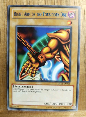 Right Arm Of The Forbidden One DL11-EN004 Rare BLUE Yu-Gi-Oh Duelist League 11 -image