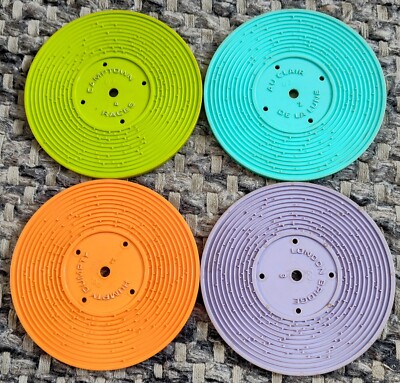 Vintage 1971 Fisher Price Music Box- Record Player, 4 Records Only.-image