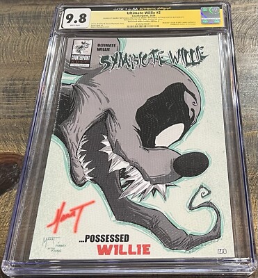 Symbiote Willie LEATHER Cover  AP8 CGC SS 9.8 SIGNED BY MARAT🔥🔥🔥-image