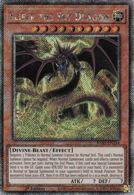 Yugioh Slifer the Sky Dragon Alternate Art RA03-EN244 - Platinum Secret Rare-image