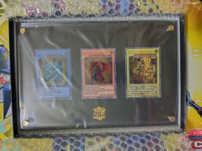 YuGiOh TCG 25th Anniversary Stainless Steel Egyptian God Cards Commemorative New-image