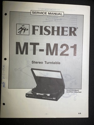 Fisher MT-M21 Service Manual Stereo Turntable Original-image
