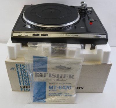 Vintage 1980's Fisher MT-6420  Studio Standard Stereo Turntable Direct Drive-image