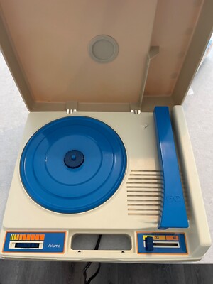 1978 Fisher price vintage vinyl record player, Works! With Disney vinyls/books-image
