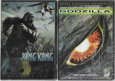 KING KONG / REMAKE & GODZILLA / REMAKE ~ 2 DVDS WIDESCREEN BRAND NEW-image