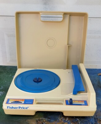 Vintage 1978 Fisher Price Record Player Turntable Blue 825 49B8-image