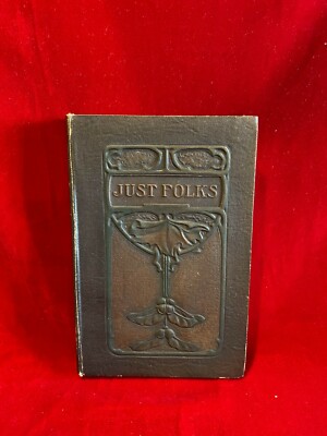 Just Folks Edgar Guest 1917 First Edition Reilly & Lee Co Embossed Leather Poems-image