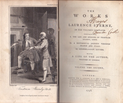 1798 Life and Opinions of Tristam Shandy, Gentleman Laurence Sterne Vol. II Only-image