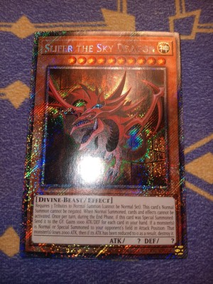 1x Slifer The Sky Dragon First Edition Platinum Secret RA04-EN117 Near Mint -image