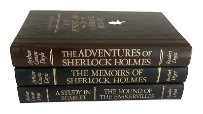Lot of 3 Sherlock Holmes HCs: Adventures, Memoirs, Study in Scarlet/Baskervilles-image