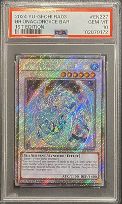 2024 PSA 10 YUGIOH RA03 BONANZA PLATINUM SECRET RARE BRIONAC DRAGON 🧊-image