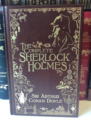 The Complete Sherlock Holmes by Sir Arthur Conan Doyle - leather-bound- VG-image